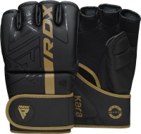 Перчатки тренировочные RDX Grappling F6 S черн/золот.мат. (арт. GGR-F6MGL-S)